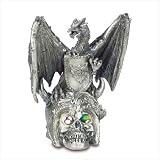 DRAGON ON SKULL FIGURINE