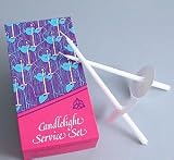 1/2" x 10" White Processional Candles with Bobeches (church services,candlelight vigils)