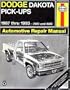 Dodge Dakota Pick-Up Automotive Repair Manual: Models Covered : Dodge Dakota Models, 1987-1993 (Haynes Automotive Repair Manual Series)