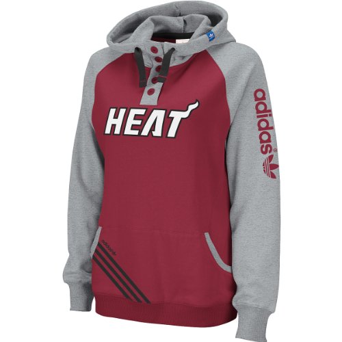 Adidas Miami Heat Womens Court Series Originals Hoodie Medium