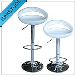 IMAGE OF New White Pub Bar Stools Modern Adjustment Swivel Counter Barstool Set Of 2