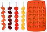 SiliconeZone Garnish Swizzle Cube, Orange