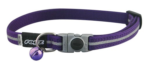 Rogz Catz Small 3/8-Inch Alley Cat Safeloc Breakaway Clip Adjustable, Reflective Cat Collar