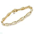 Bracelet With 4.00ctw Genuine Clean Diamonds 14K Yellow Gold. Total item weight 14.6g Length 7in