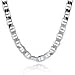 Sterling Silver Concave Anchor Link Necklace 24
