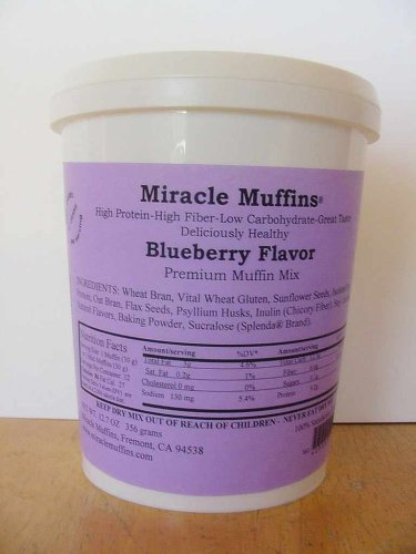 Miracle Muffins Mix - Blueberry - Make 12 36 muffins - Splenda by Miracle Muffins