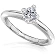 1/2ct TW Princess Diamond Solitaire in 14k White Gold