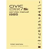 1985 HONDA CIVIC CRX SI Shop Service Repair Manual Book by Honda
