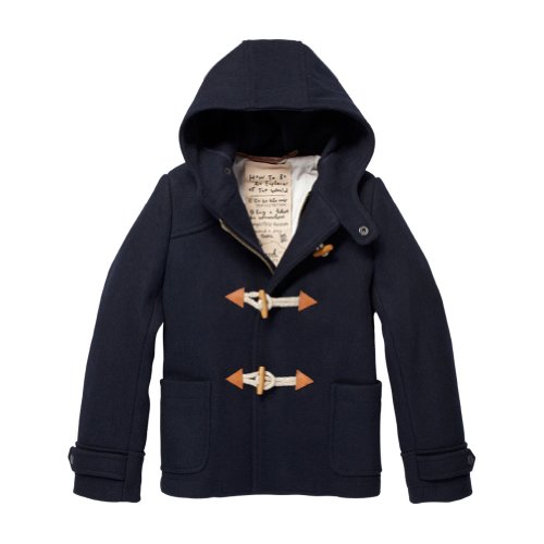 Scotch & Soda Kids - Boy's Night Hooded Toggle Jacket with Knitted Gloves
