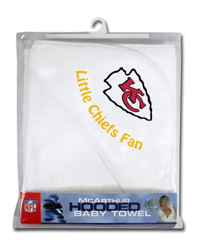 Kansas City Chiefs Hooded Baby Towel (White)