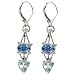 Sterling Silver Blue Topaz Satellite Earrings