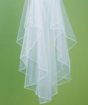 Floral Embroidered Border & Cut Edge Veil (Set of 1) - by Weddingstar