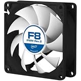 ARCTIC F8 PWM Rev. 2 Fluid Dynamic Bearing Case Fan, 80mm PWM Speed Control, 31CFM at 22.5dBA