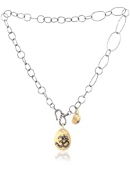 Sara Weinstock "Universal Love" Large Silver Link Chain Necklace