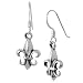 Sterling Silver Fleur de Lis .925 Stamp Hypoallergenic Nickel-free Earrings