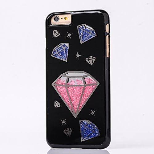 Iphone 6 Plus Case,Doopoo TM Fresh Sweet Cute Fashion Colorful Luxury Shiny Bling Sparkle Moving Diamond with Crystal Rhinestone Hard Back Case Cover [ for Apple Iphone 6 Plus (5.5 Inch) Verizon, At&amp;t Sprint, T-mobile, Unlocked ] (Iphone 6 plus (5.5 inch), Black Diamonds Crystal)