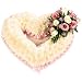 A soft and subtle open heart tribute - Send Funeral Tribute of Fresh Flowers