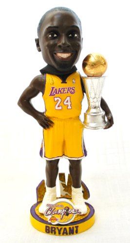 RARE LOS ANGELES LAKERS #24 KOBE BRYANT NBA OFFICIAL 2009 CHAMPIONSHIP (MVP) TROPHY BOBBLEHEAD BOBBLE
