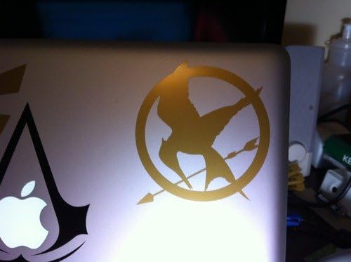 Hunger Games Mocking Jay Sticker Decal Metallic Gold