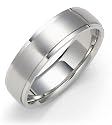 Platinum 6mm Carved Comfort Fit Band