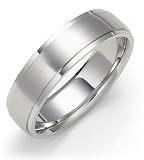 Platinum 6mm Carved Comfort Fit Band
