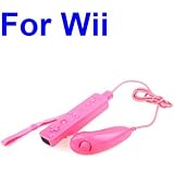 Pink Remote And Nunchuck Controller For Nintendo WII