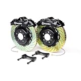 Brembo GT Grand Turismo Big Brake Kit 8 Piston Black Caliper 380x34 2-Piece Drilled... by Brembo