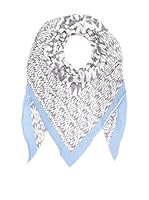 Zwillingsherz Bufanda (Blanco / Gris / Azul)