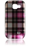 Samsung Transform / M920 Crystal Design Case - Hot Pink Checker Design