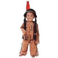 CHILD or TODDLER Indian Boy Costume with Headpiece/Attached Wig - Yarn Baby Costume