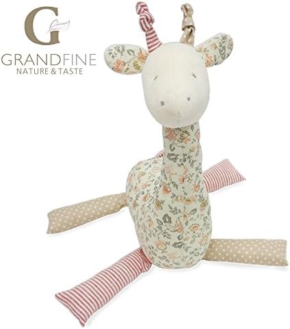 25cm cute pink stuffed giraffe doll,100% cotton knit Eco material, plush toys for kid&amp;babies