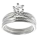 Tressa Silvertone Round-cut Cubic Zirconia Ring Set