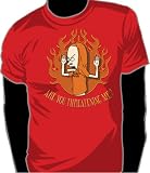 Beavis and Butthead - THREATENING ME? T-shirt - Red