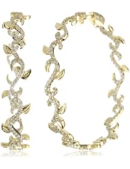 Katie Decker "Ivy" 2 Inch Pave Diamond Hoop Earrings