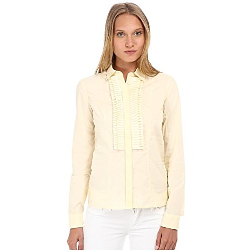 ジャストカバリ トップス シャツ Long Sleeve Lace Button Front w/ Ruffle White Mush [並行輸入品]