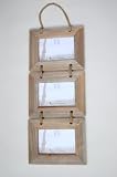 Three Hanging Driftwood Photo Frames on Rope - Holds Three 6x4" Photos