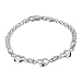 Sterling Silver Bismarck Bracelet with Hearts 7