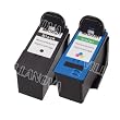 VILLANOVA Combo Pack of Remanufactured Ink Cartridges Replacements for Dell MK992 & Dell MK993 (1 Black and 1 Color)