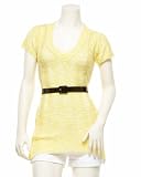 2b V-Neck Skinny Sweater with Belt