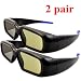 ATC 2x Automatical Wireless Universal Rechargeable 3D Active Shutter Glasses Compatible with Active 3DTVs for LG 42LX6500-CA; 47LX6500-CA; 55LX6500-CA; 55LX9500