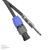 Conquest Sound N2Q14 3 3-Foot 2 Pole Speakon to 1/4-Inch 14 Gauge 2 Conductor Wire, Neutrik NL2FC and 1/4-Inch Male
