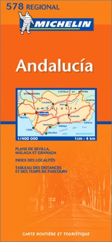 City Travel Guides Discounted  Livres : Carte routière : Andalucia, N° 11578 (en espagnol)