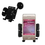 Gomadic for the Sharp Willcom WS003SH - Sharp Willcom WS003SH Flexible Car Windshield Holder - Gomadic Brand