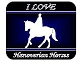 41VGaMPJXuL. SL160  I Love Hanoverian Horses Mouse Pad   Blue Design