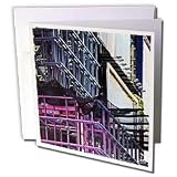 Kike Calvo New York - Busy life in Times Square Neon lights, ads and theater district - Greeting Cards-12 Greeting Cards with envelopes