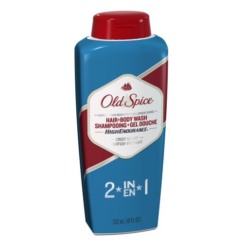 High Endurance 2 In 1 Hair and Body Wash Crisp Scent Men Body Wash by Old Spice, 18 Ounce
