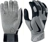 Nike GB0305 Diamond Elite Pro Batting Gloves - White/Black