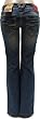 RED PEPPER 7147-1 Size 27 Women's Flare Jeans Embroidery Embroidered Distressed