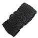 TOOGOO Black Ladies Chunky Flower Head Wrap Hand Knit Head Band Ear Warmers
