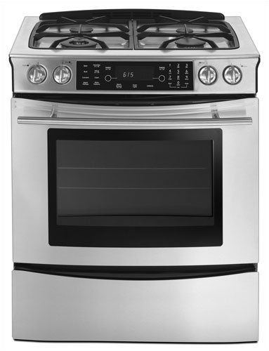 Jenn-Air JGS8850BDS 30" Slide-In Gas Range with MultiMode Convection and Warming Drawer: Stainless Steel